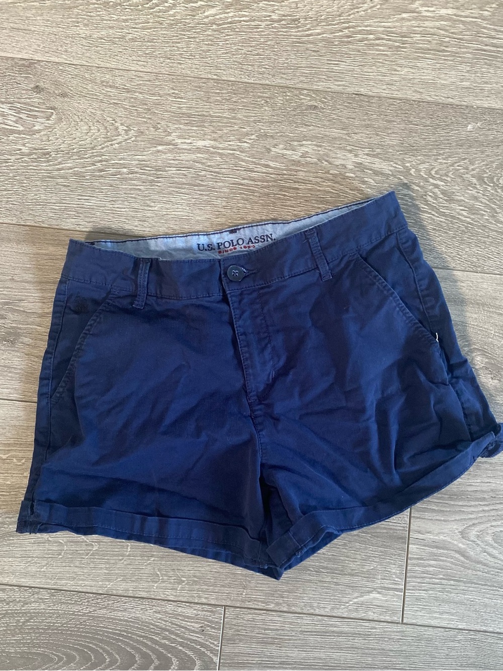 U.S. Polo Assn. Navy Flat-Front Cotton Shorts